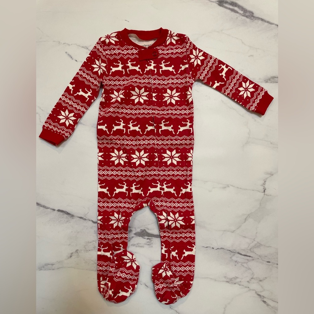 Great condition Pottery Barn Kids lassic Fair Isle Pajamas. Size 9-12 Months
